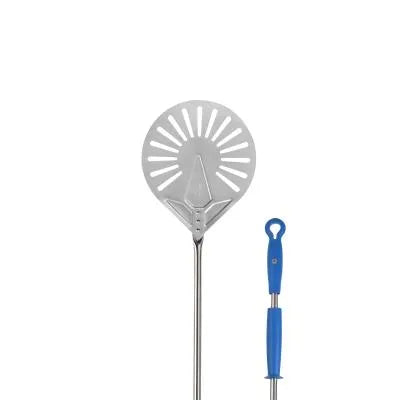 Gi.Metal - Palettino per pizza forato acciaio inox-Linea Azzurra