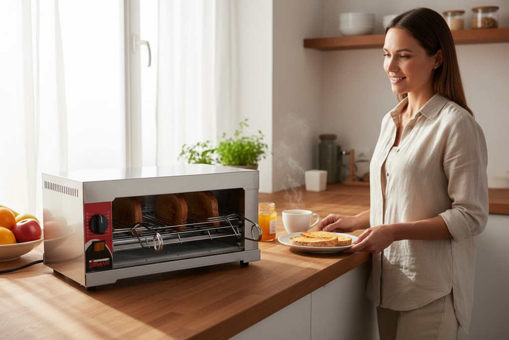 SIRMAN | Tostiera 6Q professionale resistenze al quarzo con deviatore 2400 watt | interamente in acciaio inox | deviatore per esclusione resistenza inferiore