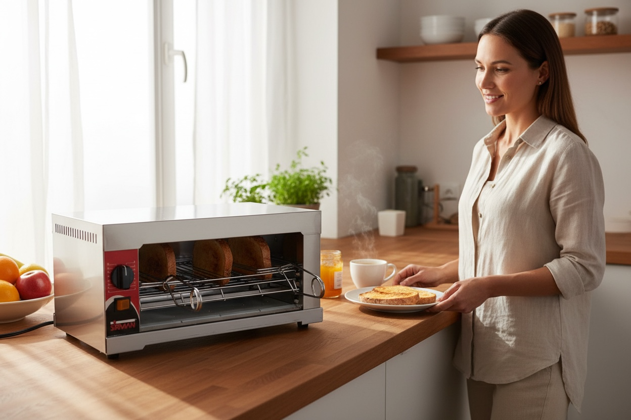 SIRMAN | Tostiera 6Q professionale resistenze al quarzo con deviatore 2400 watt | interamente in acciaio inox | deviatore per esclusione resistenza inferiore