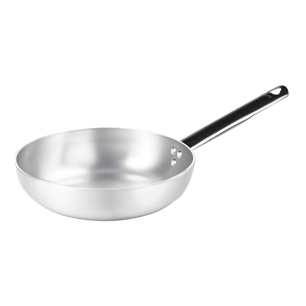 Padella svasata alta a saltare in alluminio 3mm – 1 manico