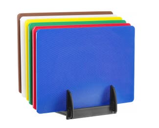 Set di 6 taglieri HACCP con rack., HENDI, 6 pezzi, 450x300mm