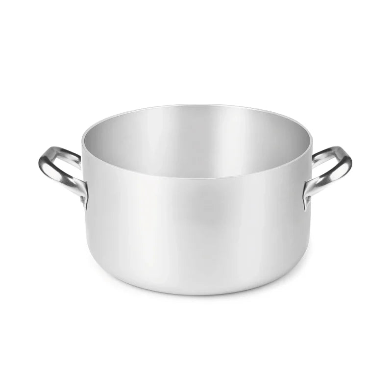 Pentole Agnelli - Casseruola alta in alluminio 3mm – 2 maniglie, 36 cm