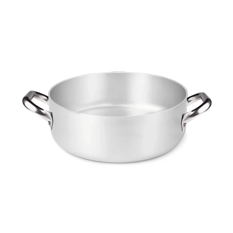 Pentole Agnelli - Casseruola bassa in alluminio 3mm – 2 maniglie CM. 36