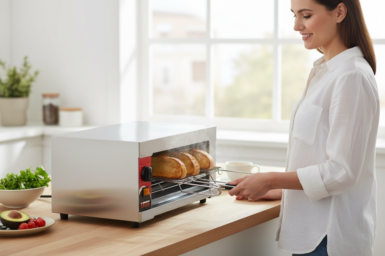 SIRMAN | Tostiera 6Q professionale resistenze al quarzo con deviatore 2400 watt | interamente in acciaio inox | deviatore per esclusione resistenza inferiore