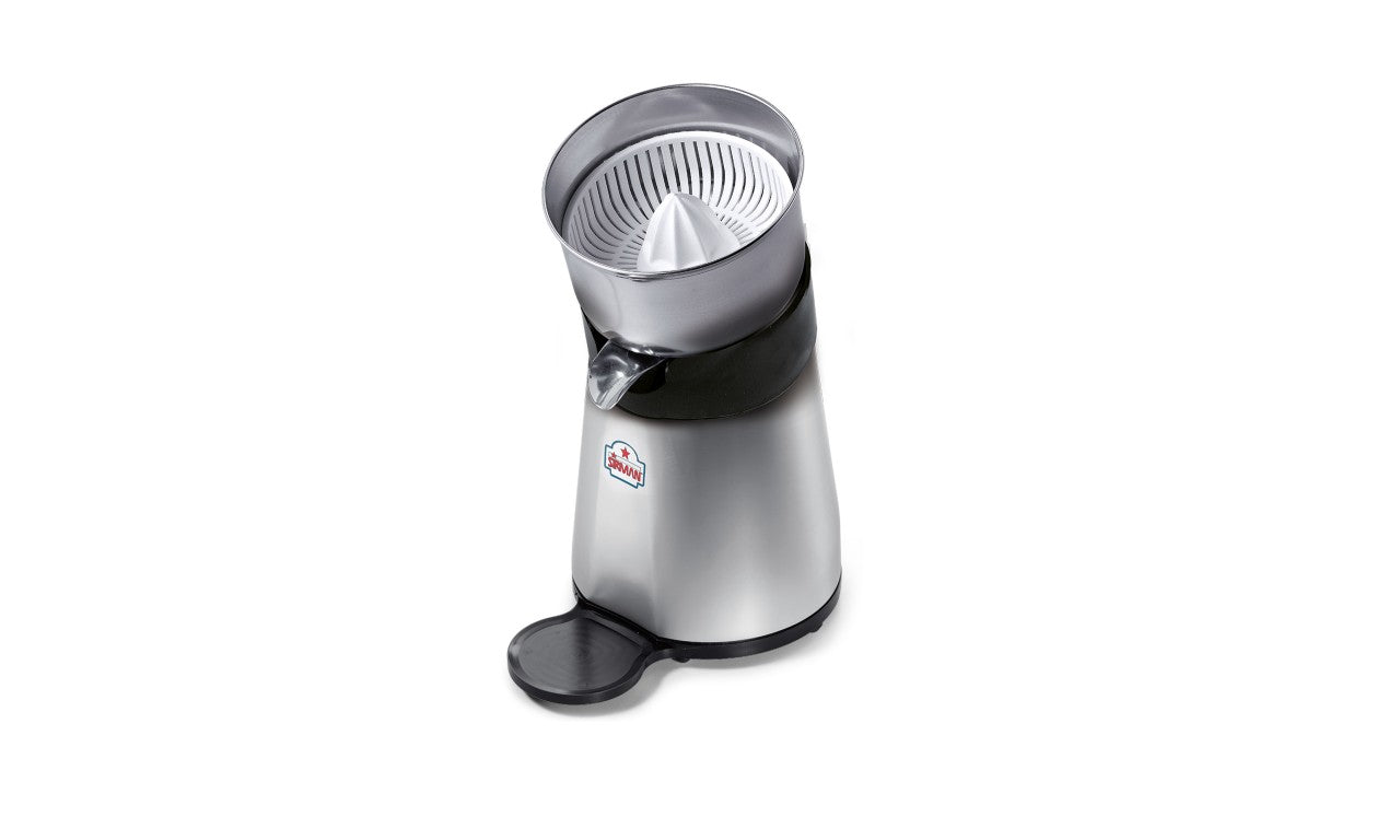Sirman - MERCURIO - Imponente e prestante, adatto a grossi carichi di lavoro. - Struttura in alluminio anodizzato. - Vasca in acciaio inox Aisi 304. - Potente motore ventilato con riduzione ad ingranaggi. - Setaccio mobile con due dimensioni di pigna per