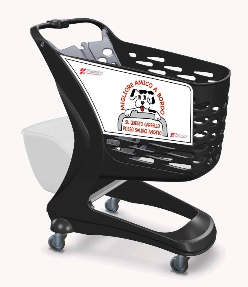 Rabtrolley - Carrello della spesa MINI ECO BLACK 80 lt