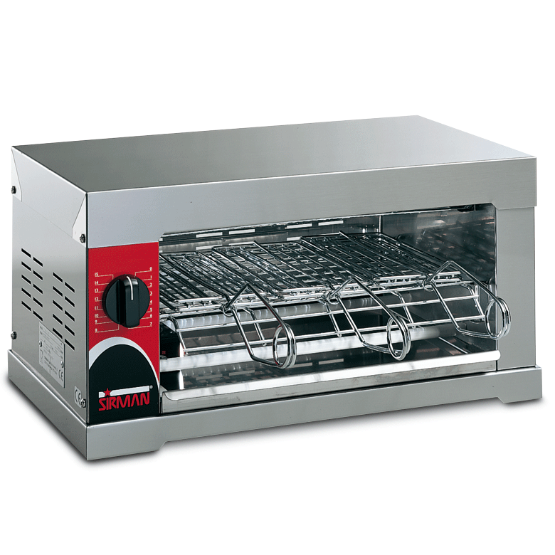 Sirman - Tostiera 6Q professionale resistenze al quarzo con deviatore 2400 watt | interamente in acciaio inox | deviatore per esclusione resistenza inferiore