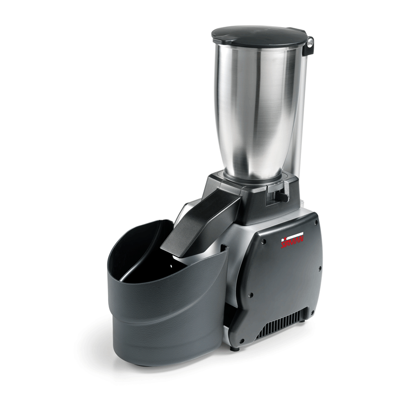 Sirman - NORDKAPP - Corpo in alluminio estruso e fianchi in ABS. - Motore con riduttore ad ingranaggi non diretto. - Giri 800. - Bicchiere inox da 3 litri. - Coperchio incernierato con micro. - Regolazione dello spessore del ghiaccio.
