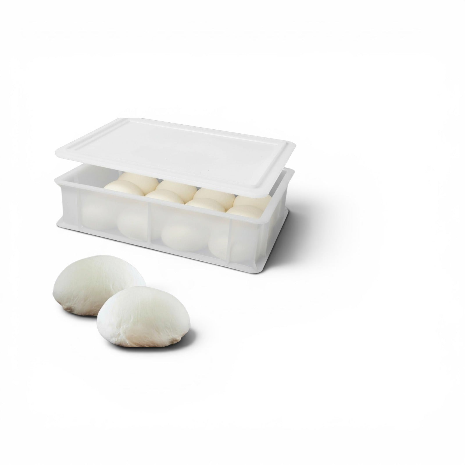 Genusdei - 1 Cassetta per Lievitazione Pizza E Pane |Contenitore Cibo per Impasto | Cassetta Portaimpasto | Scatola Plastica + Coperchio