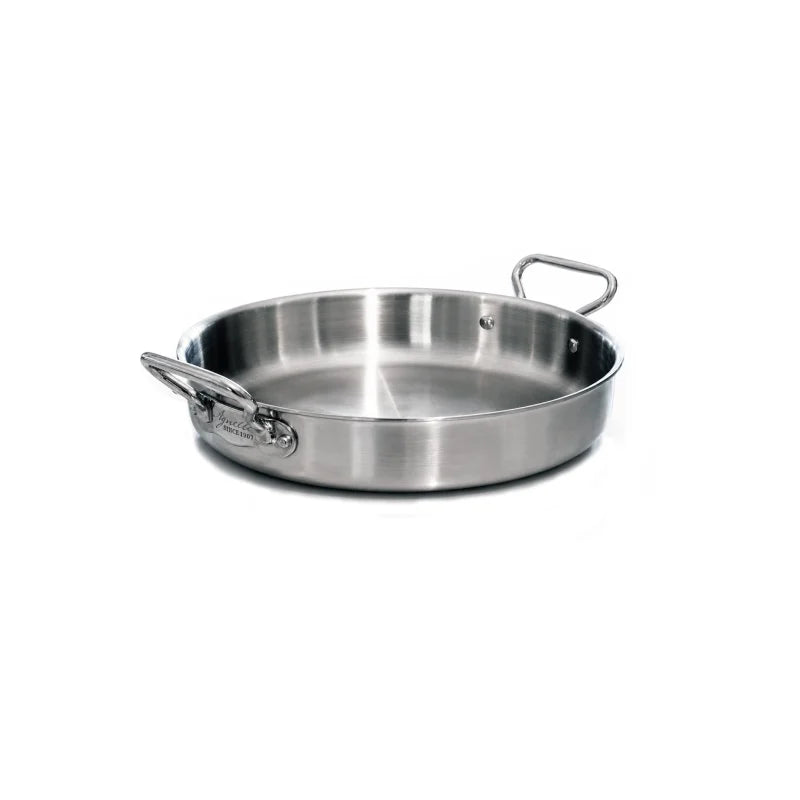 Pentole Agnelli - Tegame induzione in aluinox 3mm – 2 maniglie cm. 36