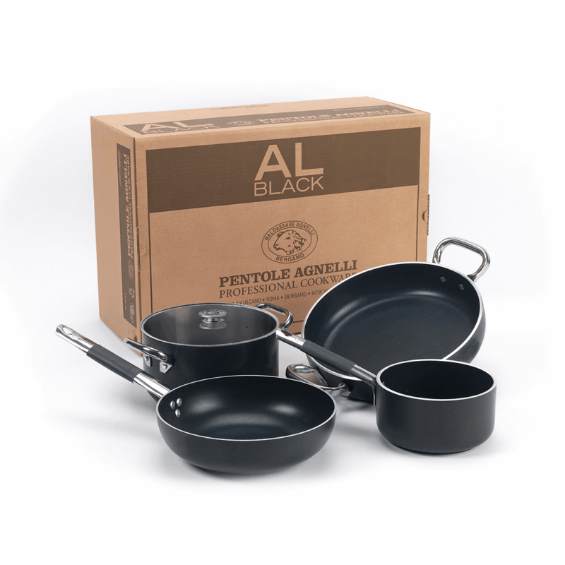 Batteria antiaderente AlBlack in alluminio