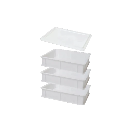 Genus Dei | Vaschetta per Lievitazione Pizza e Pane - Tre Vaschette 30x40x10 + Un Coperchio