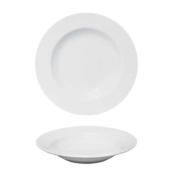 Saturnia - ISCHIA Piatto Fondo 23 cm. Bianco Conf. 12 Pz